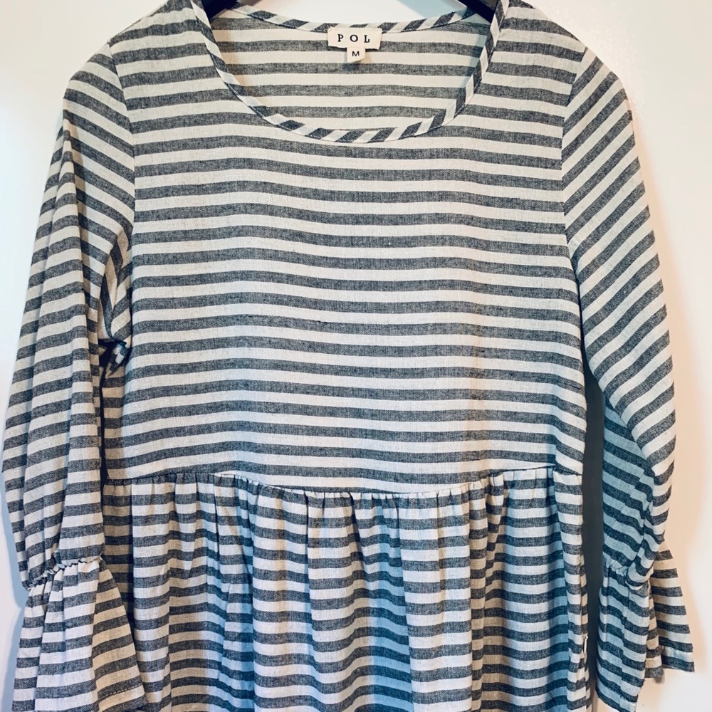 Sold*** POL Stripped Long sleeve Dress